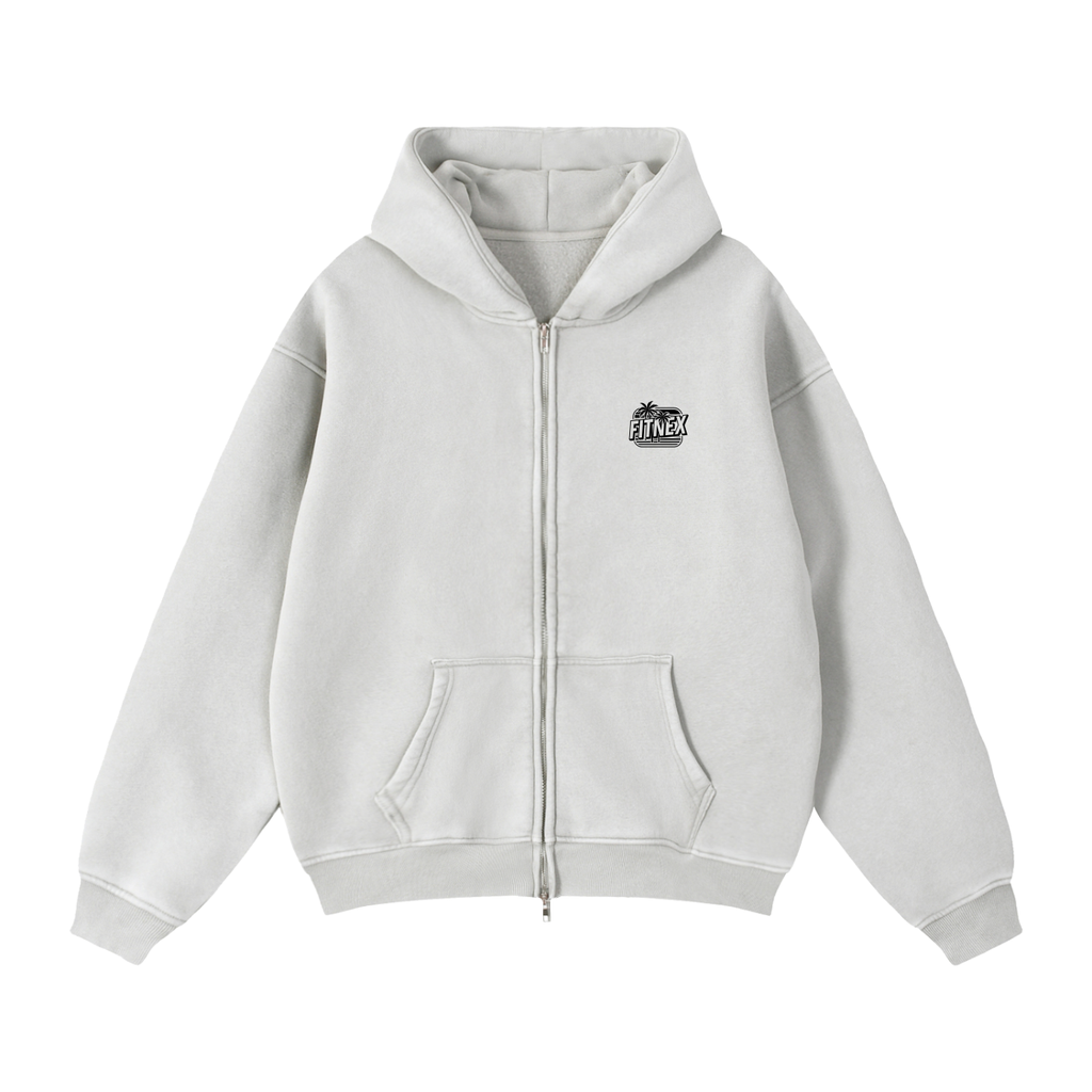 Zip-Through Tropical Hoodie